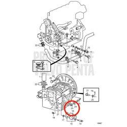 Écrou hexagonal d'origine Volvo Penta VOP940157 | D2-75