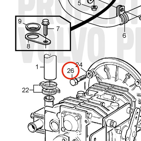 Original Volvo Penta Sechskantschraube VOP940134 | D2-75