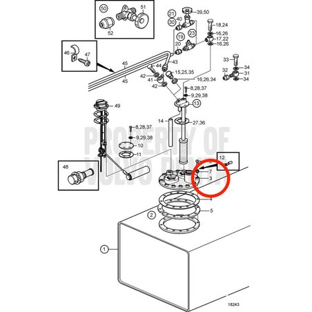 Couvercle d'origine Volvo Penta VOP833799 | MD2030