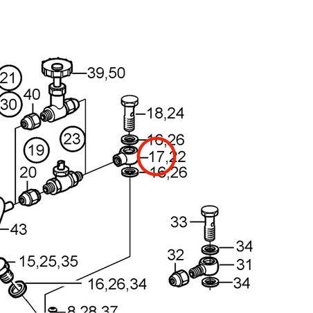 Racor Banjo Original Volvo Penta VOP833857 | MD2030