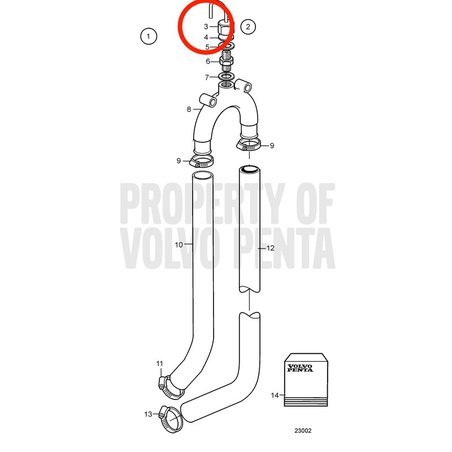Sección Superior Original Volvo Penta VOP828533 | D2-75