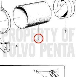 Tubo di scarico originale Volvo Penta VOP828060 | D2-55
