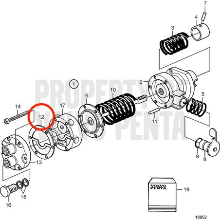 Junta Original Volvo Penta VOP3580200 | MD2030