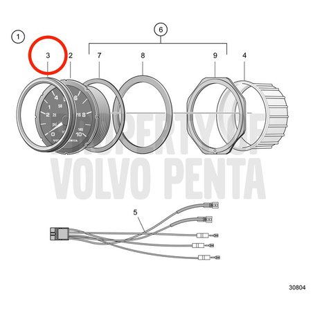 Anel dianteiro original Volvo Penta VOP23621625 | MD2010
