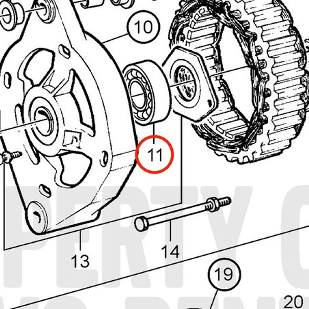 Rolamento de esferas original Volvo Penta VOP860432 | MD2030