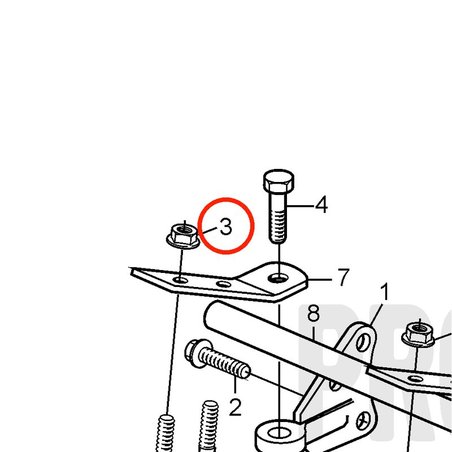 Écrou hexagonal d'origine Volvo Penta VOP955805 | D2-75