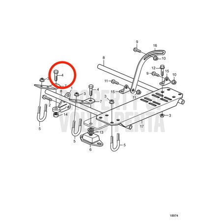 Vis hexagonale d'origine Volvo Penta VOP983842 | D2-75