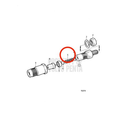 Ressort d'origine Volvo Penta VOP3580633 | D2-75