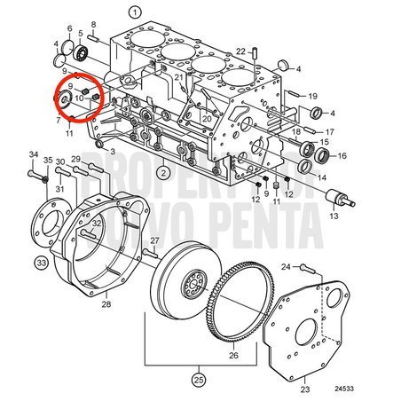 Original Volvo Penta Stecker VOP3583699 | D2-75