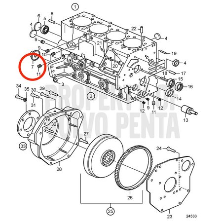 Joint d'origine Volvo Penta VOP3583700 | D2-75