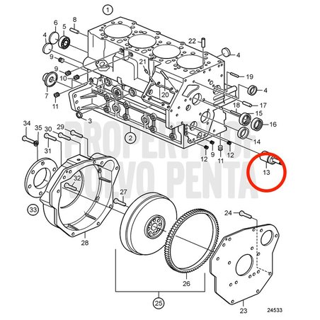 Original Volvo Penta Ölpumpe VOP21541021 | D2-75
