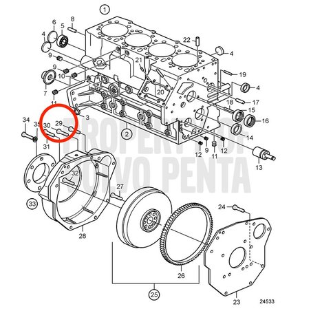 Tornillo Original Volvo Penta VOP3583726 | D2-75