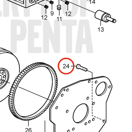 Parafuso hexagonal original Volvo Penta VOP861870 | MD2030