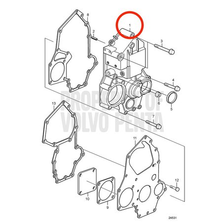 Cubierta Distribución Original Volvo Penta VOP3583550 | D2-75