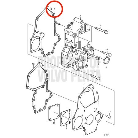 Joint d'origine Volvo Penta VOP3583710 | D2-75