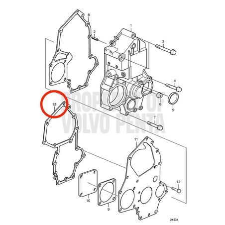Junta original Volvo Penta VOP3583707 | D2-75