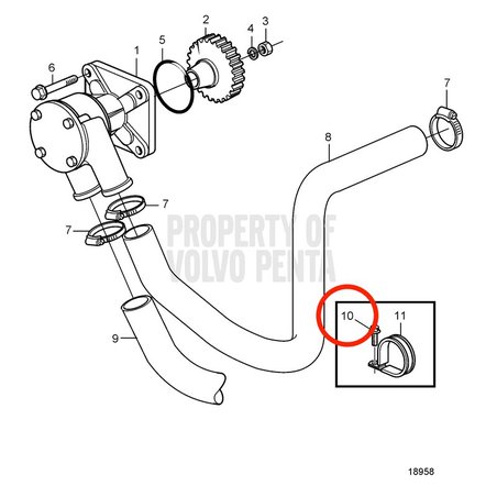 Original Volvo Penta Sechskantschraube VOP21246630 | D2-75