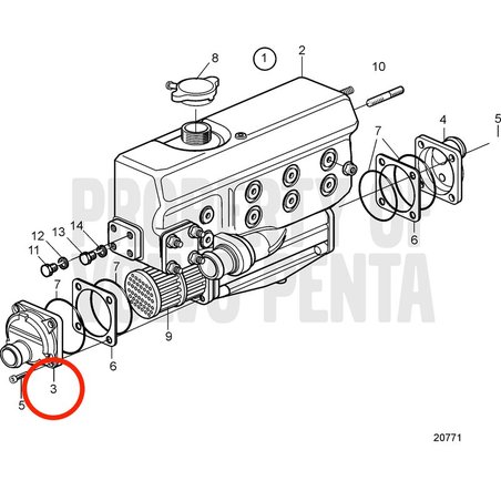 Placa Final Original Volvo Penta VOP3584207 | D2-55