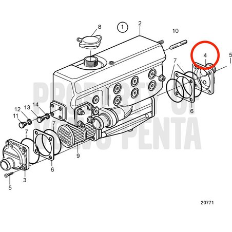 Placa Final Original Volvo Penta VOP3584206 | D2-55