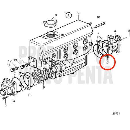 Guarnizione originale Volvo Penta VOP3580968 | D2-55