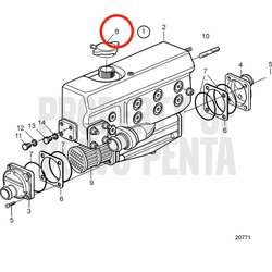 Tampa de enchimento original Volvo Penta VOP3581770 | MD2030-D