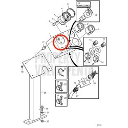 Original Volvo Penta Flanschmutter VOP990939 | MD2010