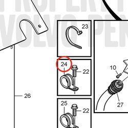 Braçadeira Volvo Penta Genuína VOP952627 | MD2030-D