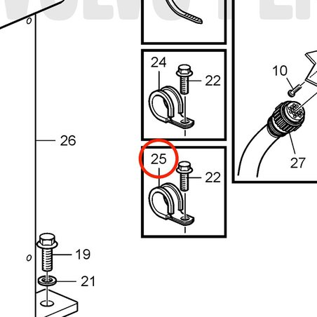 Abrazadera Original Volvo Penta VOP952633 | D2-75