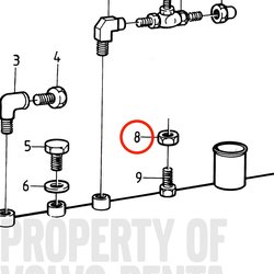 Écrou hexagonal d'origine Volvo Penta VOP940197 | MD2030