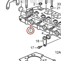 Cabeça de cilindro original Volvo Penta VOP3809611 | D2-55