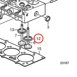 Assento de válvula genuíno Volvo Penta VOP3842086 | D2-75