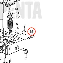 Parafuso prisioneiro original Volvo Penta VOP3583731 | D2-55