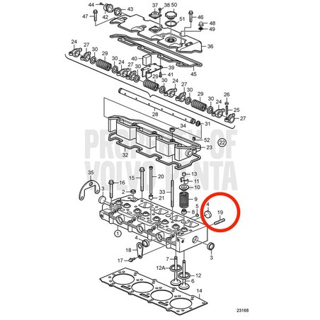 Original Volvo Penta Stehbolzen VOP3583731 | D2-55