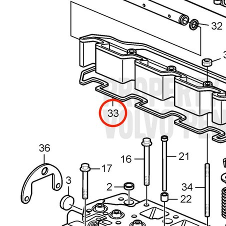 Guarnizione originale Volvo Penta VOP3583546 | D2-75