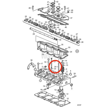 Parafuso prisioneiro original Volvo Penta VOP3580493 | D2-75