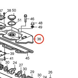 Couvercle de soupape d'origine Volvo Penta VOP889485 | D2-55