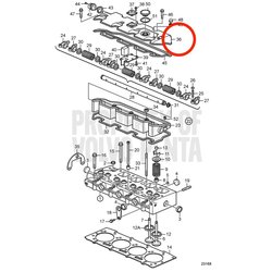Cubierta Válvula Original Volvo Penta VOP889485 | D2-55