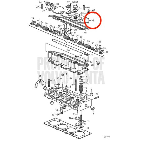 Cubierta Válvula Original Volvo Penta VOP889485 | D2-55