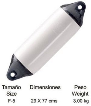 FENDER 29X77 WHITE29 X 77 cms 3.00 kg