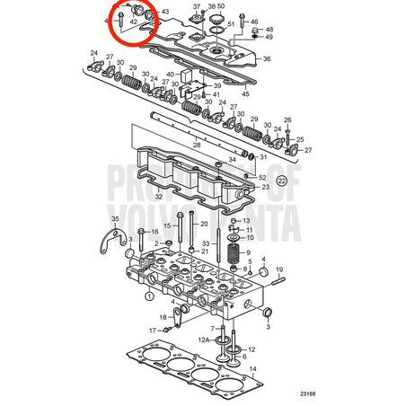 Adattatore originale Volvo Penta VOP3583657 | D2-55