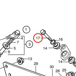Parafuso de cabeça sextavada original Volvo Penta VOP969556 | MD2030-D
