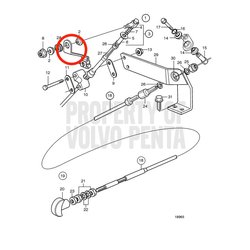 Cavo di arresto originale Volvo Penta VOP21272378 | D2-75