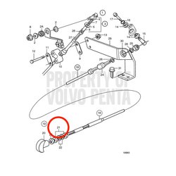 Porca hexagonal original Volvo Penta VOP955857 | MD2030