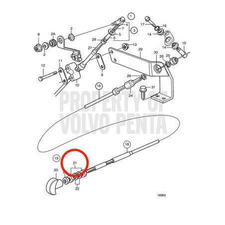 Porca hexagonal original Volvo Penta VOP955857 | MD2030