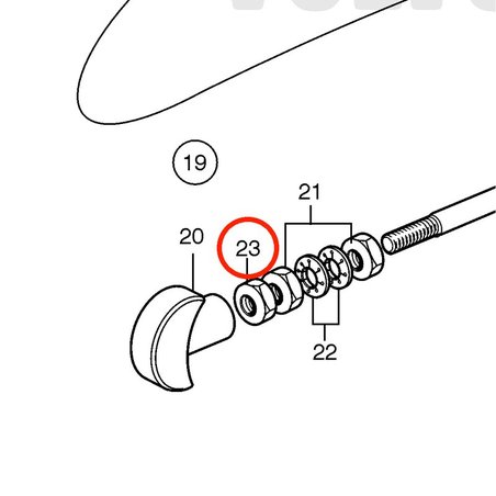 Porca hexagonal original Volvo Penta VOP955844 | MD2030