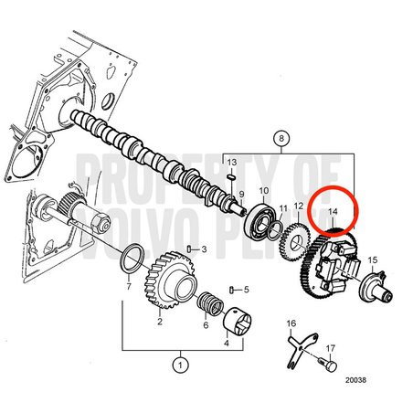 Cambio originale Volvo Penta VOP3583718 | D2-75