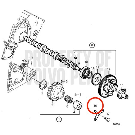 Chapa metálica original Volvo Penta VOP3583720 | D2-75