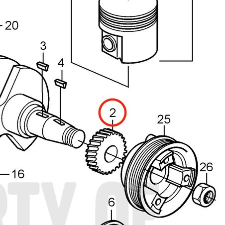 Cambio originale Volvo Penta VOP3580532 | D2-75