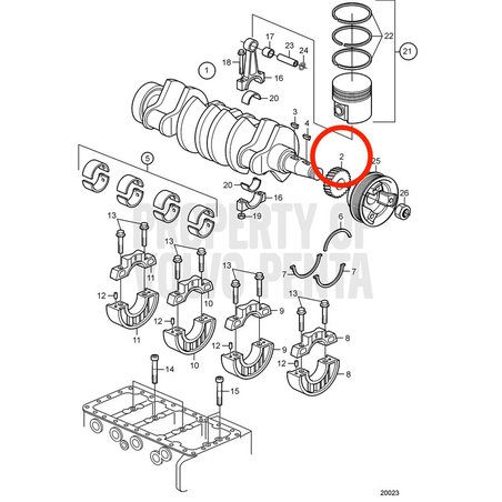 Cambio originale Volvo Penta VOP3580532 | D2-75
