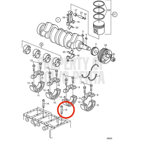 Vite originale Volvo Penta VOP3583673 | D2-75